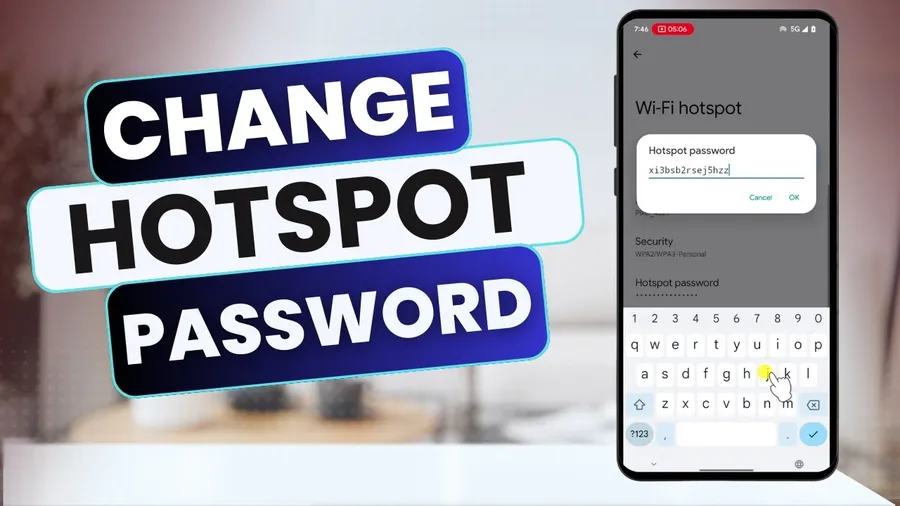 Steps to change Wi-Fi hotspot password on Android