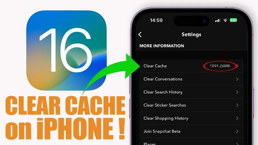 How to clear cache on iPhone apps