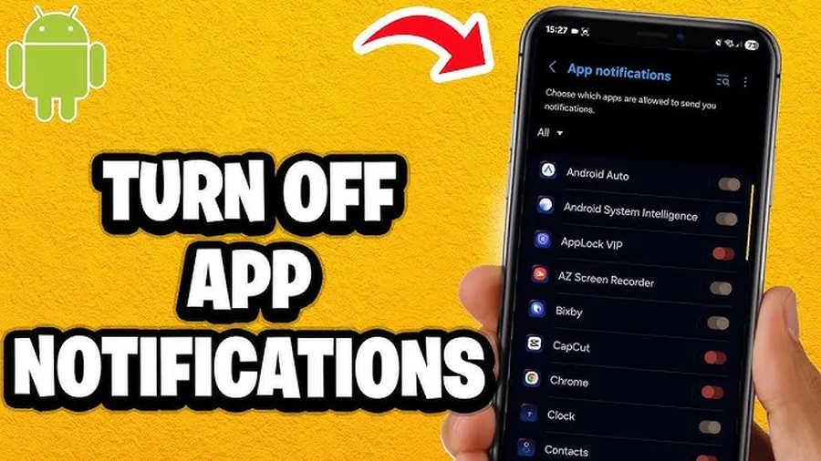 How to turn off app notifications on Android step by step screenshot
