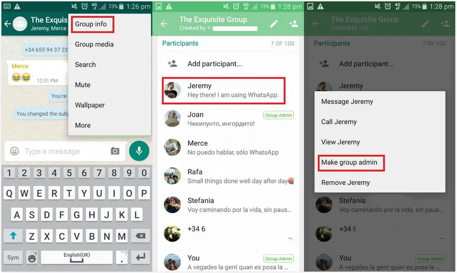 How to create a WhatsApp group and assign admins