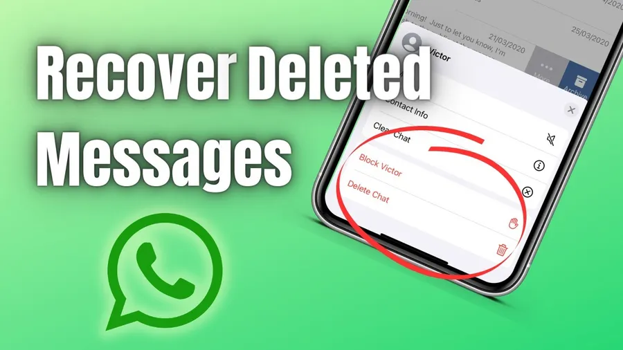 How to Restore Deleted WhatsApp Messages/Chats WhatsApp chat restore from backup screenshot
