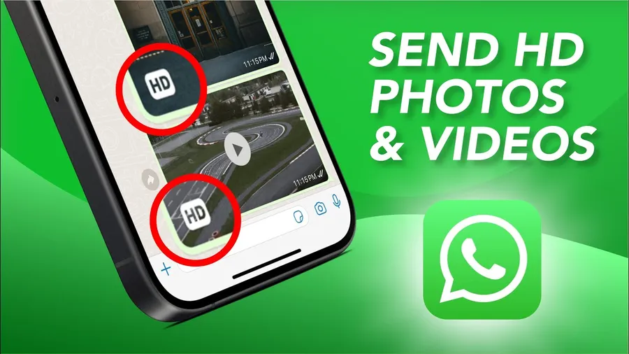 WhatsApp document upload for high quality media screenshot