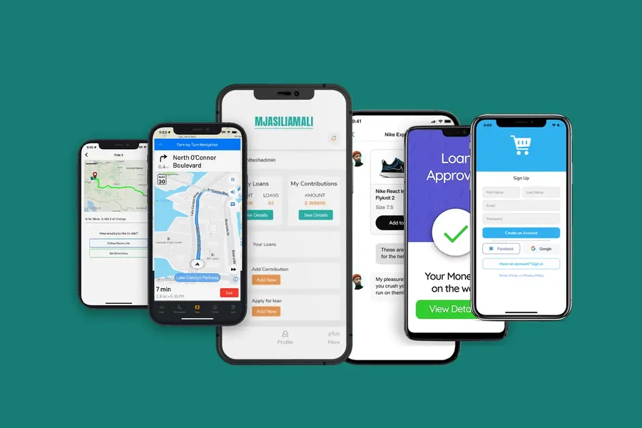 Custom Mobile Apps developed by Waridi Tech – Android & iOS with maps, payments, chat