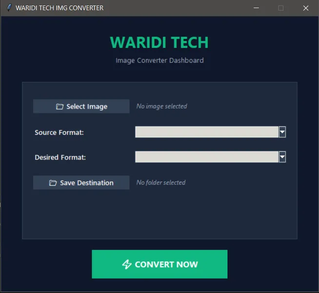 Image Converter Utility Offline image format converter to WebP and PNG