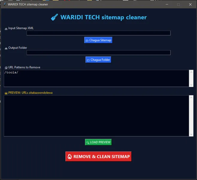 Sitemap Utility XML sitemap generator and cleaner for webmasters