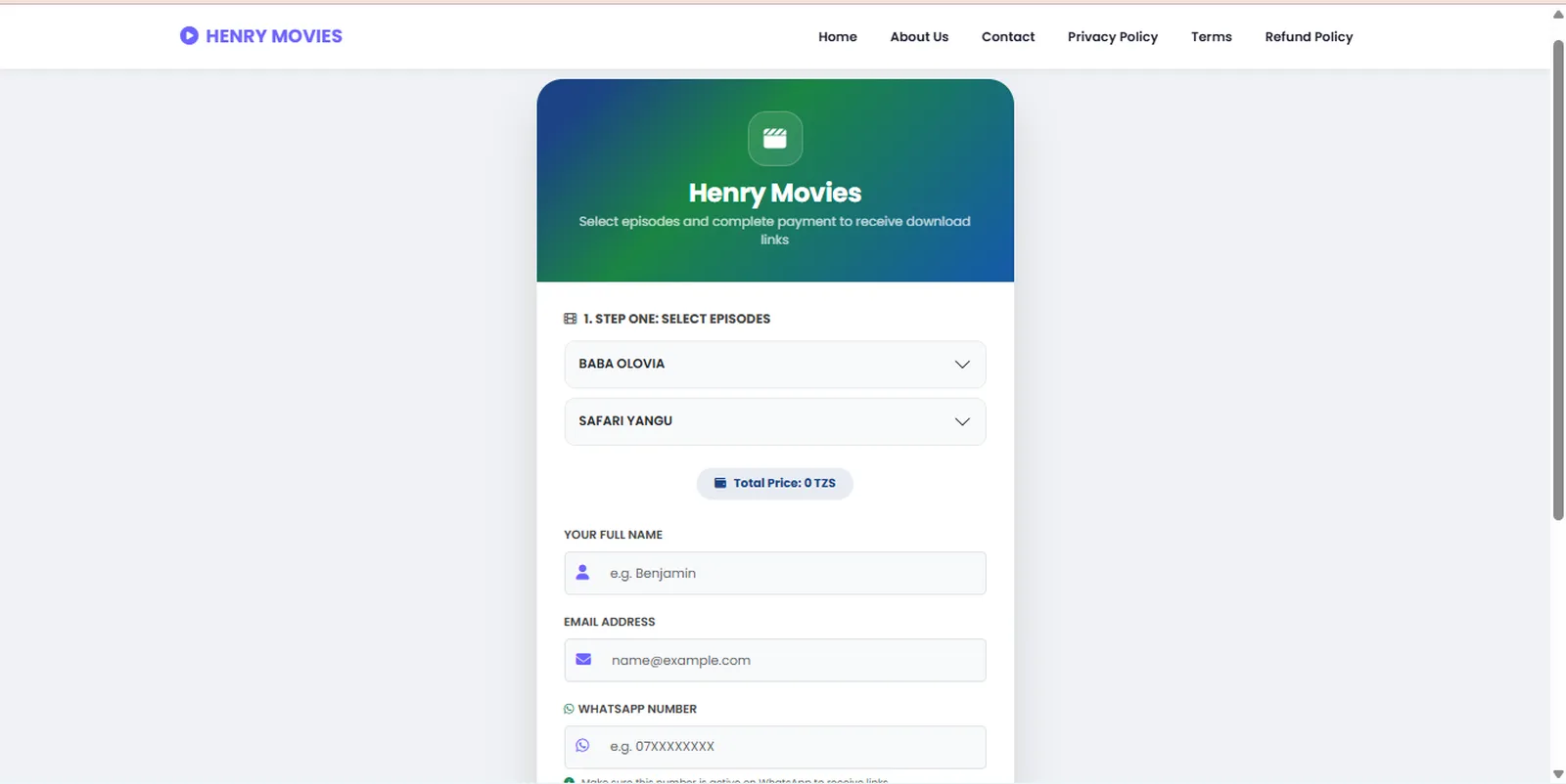 MovieCash online movie and series purchasing platform developed by Waridi Tech