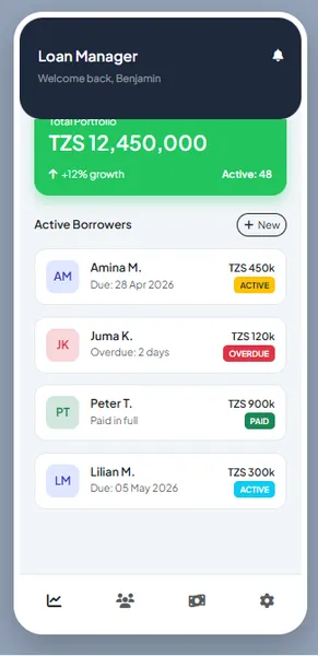 Loan Management App Microfinance and loan management mobile app