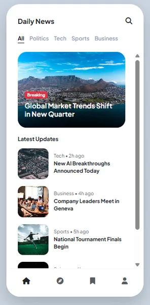 News App Modern digital news and blog mobile application