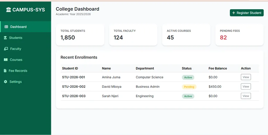 College Management System Integrated college and school management software