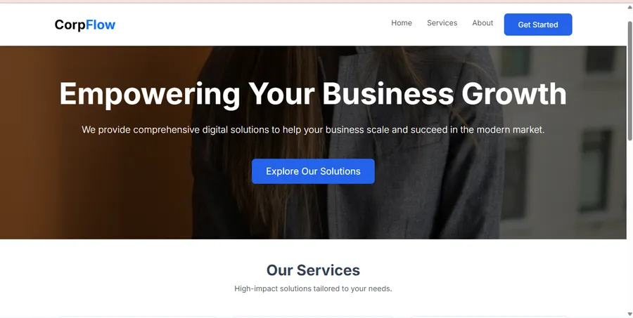 Corporate Website Solution Professional corporate company website development by Waridi Tech