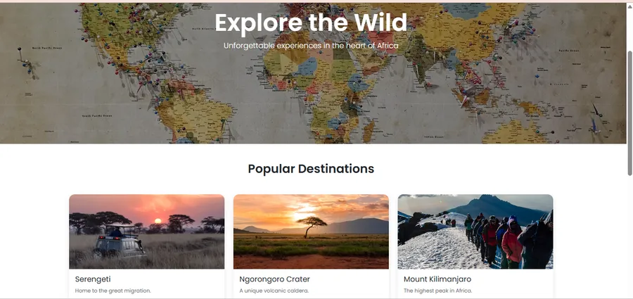 Tourism Management Portal Tourism and travel agency website for tour operators